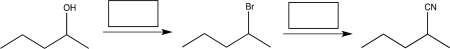 Supply the missing reagents necessary to complete the synthetic steps shown below,and indicate whether each step is a functional group conversion or a carbon-carbon bond formation reaction.