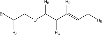 Which hydrogen atom has the greatest chemical shift?  