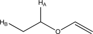 H<sub>A</sub> splits the <sup>1</sup>H NMR signal for H<sub>B</sub> by 7.4 Hz.By how much does H<sub>B</sub> split the <sup>1</sup>H NMR signal for H<sub>A</sub>?  