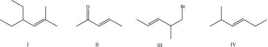 Which molecule does not have a doublet of doublets in its <sup>1</sup>H NMR spectrum?