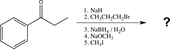 <strong>Predict the major product of the following synthetic scheme. </strong> A) B) C) D) E)