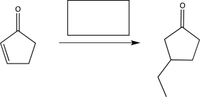 <strong>Which of the following reagents would be the best choice to carry out the reaction shown below? </strong> A)NaH B)(CH<sub>3</sub>CH<sub>2</sub>)<sub>2</sub>CuLi C)CH<sub>3</sub>MgCl D)CH<sub>3</sub>CH<sub>2</sub>Li E)CH<sub>3</sub>CH<sub>2</sub>MgBr