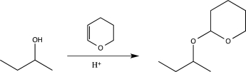 <strong>Which of the following reactions would not function as an effective protection reaction for an alcohol?</strong> A) B) C) D) E)