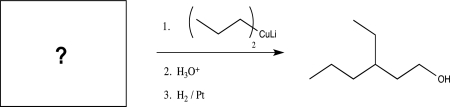 <strong>What is the missing starting material for the synthesis shown below? </strong> A) B) C) D) E)