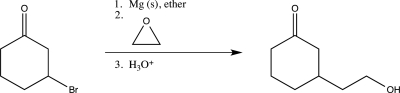 A student attempted the following synthetic step but did not obtain the desired major product.Explain why the reaction was unsuccessful,and suggest a better synthetic route.