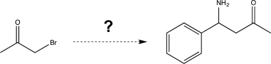 Propose a synthesis of the product at the right using the given starting material and any other reagents necessary.