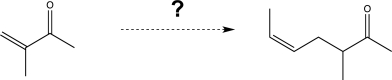 Propose a synthetic route to carry out the transformation shown below.