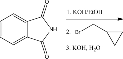 <strong>Which mechanism step is not required for the following Gabriel synthesis? </strong> A)Nucleophilic addition B)Nucleophile elimination C)Electrophile elimination D)S<sub>N</sub>2 E)Proton transfer