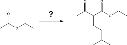 Show how to carry out the following synthesis using reagents with fewer than five carbon atoms.