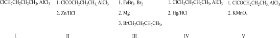 <strong>Which reagent(s)will complete the following reaction? </strong> A)I B)II C)III D)IV E)V