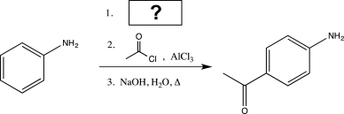 Fill in the missing reagents to carry out the synthesis below.