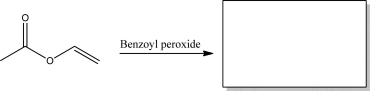 Give the product of the following radical polymerization.