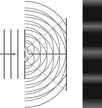 <strong>Which of the following phenomena is shown in the figure below? </strong> A) reflection B) refraction C) chromatic aberration D) magnification E) interference