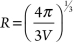 <strong>The volume of a sphere is related to its radius by the formula . Using algebra to invert this formula, we find that:</strong> A) B) C) D) E)