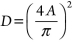 <strong>The area of a circle is related to its diameter by the formula . Using algebra to invert this formula, we find that:</strong> A) B) C) D) E)