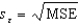 In calculating the standard error of the estimate, , there are (n - k - 1) degrees of freedom, where n is the sample size and k is the number of independent variables in the model.