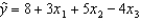 <strong>A multiple regression model has the form . As x<sub>3</sub> increases by one unit, with x<sub>1</sub> and x<sub>2</sub> held constant, the y on average is expected to:</strong> A) increase by 1 unit. B) increase by 12 units. C) decrease by 4 units. D) decrease by 16 units.