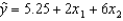 <strong>A multiple regression model has the form: . As x<sub>2</sub> increases by one unit, holding x<sub>1</sub> constant, then the value of y will increase by:</strong> A) 7.25 units B) 6 units on average C) 2 units D) None of these choices