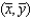The point where confidence intervals and prediction intervals do best is .