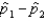 In comparing two population means the statistic under consideration is .