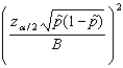 The formula is used to find the ____________________ to estimate a population proportion.