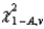 The value of \chi <sup>2</sup> with v degrees of freedom such that the area to its right under the chi-squared curve is equal to A is denoted by , while denotes the value such that the area to its left is A.
