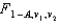 We define as the value of the F with v<sub>1</sub> and v<sub>2</sub> degrees of freedom such that the area to its right under the F curve is A, while is defined as the value such that the area to its left is A.