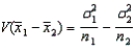 The variance of is .