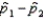 In comparing two population means the statistic under consideration is .