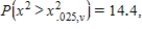 If   then the number of degrees of freedom v is: