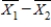 If two random samples of size 36 each are selected independently from two populations with variances 25 and 16,then the standard error of the sampling distribution of the sample mean difference,   ,is 5 − 4 = 1.