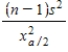 The ____________________ confidence limit of the confidence interval estimator of the population variance is .