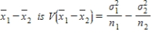 The variance of .