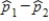 In comparing two population means the statistic under consideration is .