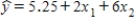 <strong>A multiple regression model has the form: .As x<sub>2</sub> increases by one unit,holding x<sub>1</sub> constant,then the value of y will increase by:</strong> A)7.25 units B)6 units on average C)2 units D)None of these choices
