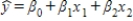 The model is used whenever the statistician believes that,on average,y is linearly related to x<sub>1</sub> and x<sub>2</sub> and the predictor variables do not interact.