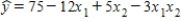 In the first-order model ,a unit increase in x<sub>1</sub>,while holding x<sub>2</sub> constant at a value of 2,decreases the value of y on average by 8 units.