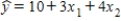 <strong>For the following regression equation ,a unit increase in x<sub>2</sub> increases the value of y on average by:</strong> A)4 B)7 C)17 D)an amount that depends on the value of x<sub>1</sub>.