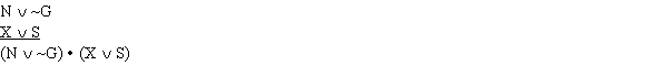 The following argument is an instance of one of the five inference forms Simp, Conj, Add, CD, DD.Identify the form.