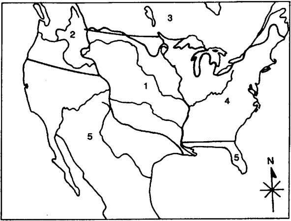 COMPLETION Locate the following places by reference number on the map: ____ Spanish Territory
