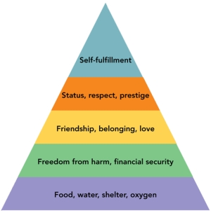 FIGURE 5-5 -According to Figure 5-5 above, status is an example of a __________ need.