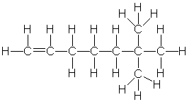 <strong>Which of the following is the correct condensed structure for the following compound? </strong> A) CH<sub>2</sub>=CH(CH<sub>2</sub>)<sub>3</sub>C(CH<sub>3</sub>)<sub>3</sub> B) CH(CH<sub>2</sub>)<sub>4</sub>C(CH<sub>3</sub>)<sub>3</sub> C) (CH<sub>3</sub>)<sub>2</sub>CH(CH<sub>2</sub>)<sub> </sub><sub>4</sub>CH<sub>3</sub> D) CH<sub>2</sub>CH(CH<sub>2</sub>)<sub>3</sub>C(CH<sub>3</sub>)<sub>3</sub> E) (CH)<sub>3</sub>(CH<sub>2</sub>)<sub>3</sub>C(CH<sub>3</sub>)<sub>3</sub>