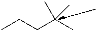 <strong>How many hydrogen atoms are connected to the indicated carbon atom? </strong> A) one B) two C) three D) four E) none