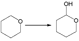 <strong>For the following equation, how many hydrogen atoms are added or lost? </strong> A) added one B) added two C) lost one D) lost two E) no change