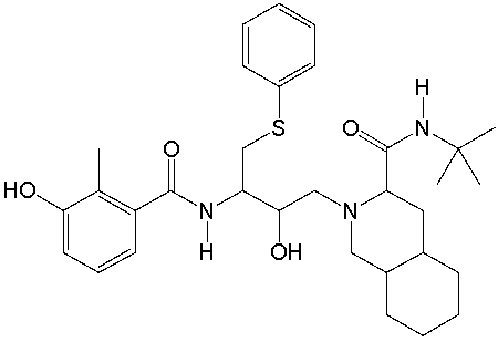 Viracept, used in the treatment of HIV, has the following structure. Identify the functional groups in Viracept.