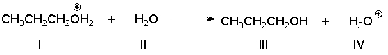 <strong>Identify the Brønsted-Lowry acid in the following reaction. </strong> A) I B) II C) III D) IV E) none of the above