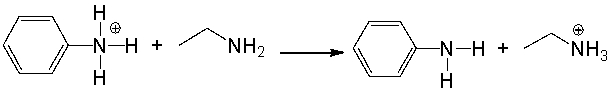 Provide a curved arrow mechanism for the following acid-base reaction.
