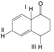 <strong>Rank the indicated protons in decreasing order of acidity. </strong> A) II > I > III B) II > III > I C) I > III > II D) I > II > III E) III > II > I