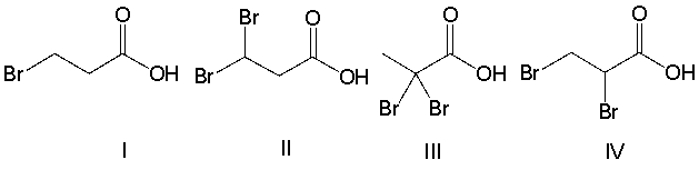 <strong>Rank the following compounds in decreasing order of acidity. </strong> A) III > II > IV > I B) II > IV > III > II C) IV > III > II > I D) IV > II > III > I E) III > IV > II > I