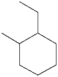 <strong>What is the IUPAC name of the following compound? </strong> A) 1-ethyl-2-methylcyclohexane B) 2-ethyl-1-methylcyclohexane C) 1-ethyl-2-methylhexane D) cyclononane
